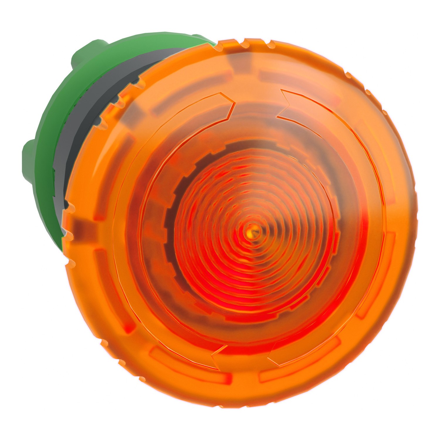 SCHNEIDER ELECTRIC - Testa pulsante a fungo Ø40 - sgancio a rotazione Ø22 - arancione - per LED universale