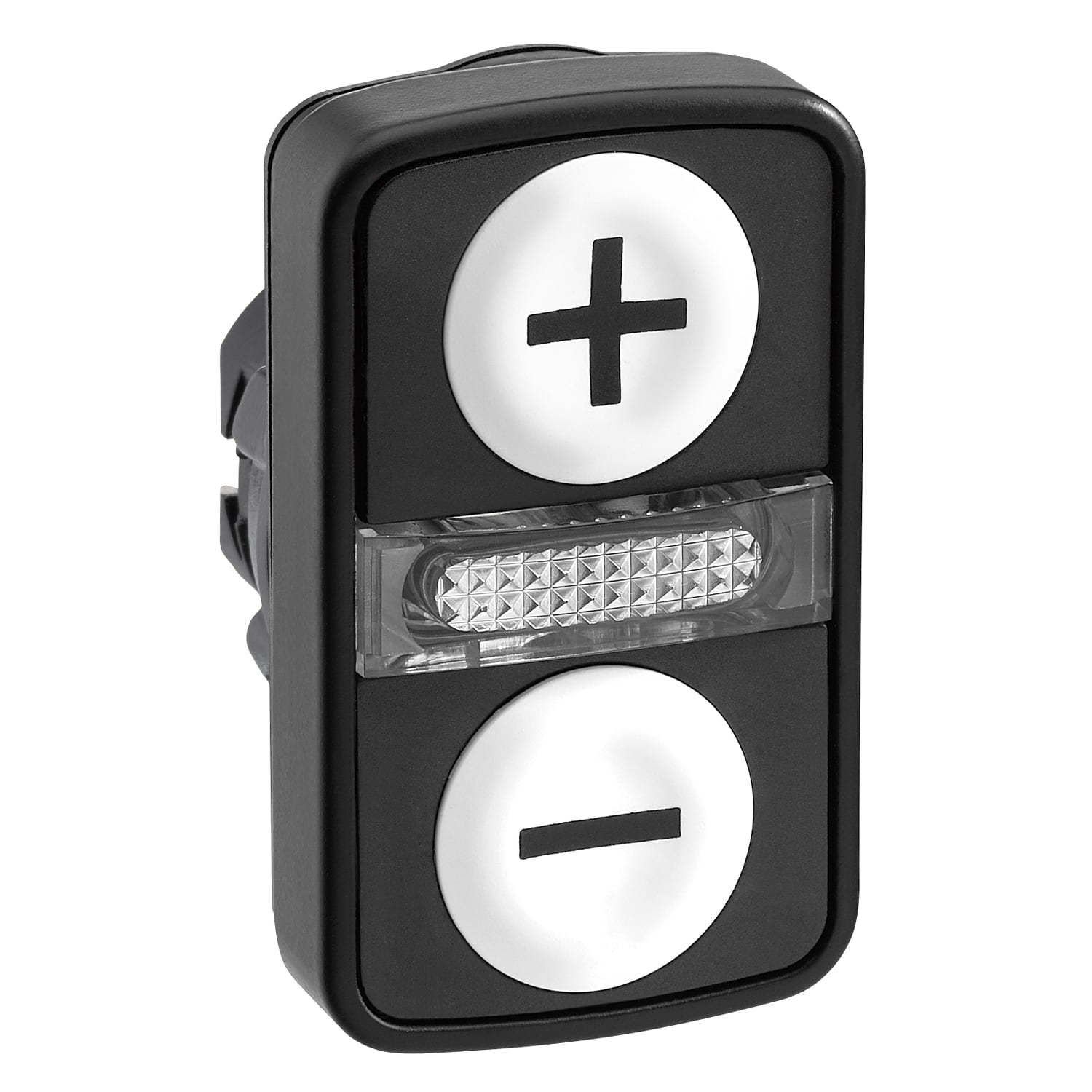 SCHNEIDER ELECTRIC - Testa pulsante doppio luminoso bianco filo/bianco filo Ø22 con marcatura