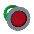 SCHNEIDER ELECTRIC - Harmony XB5, testa pulsante filopannello, plastica, guardia alta, rosso, 30mm, ad impulso, senza marcatura, ghiera grigia