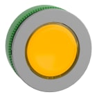 SCHNEIDER ELECTRIC - Testa pulsante giallo filopannello ghiera grigia- per LED universale- Ø30
