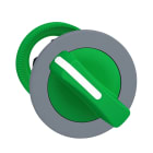 SCHNEIDER ELECTRIC - Testa selettore, Harmony XB5, filopannello, leva verde,  2 posizioni fisse, ghiera grigia
