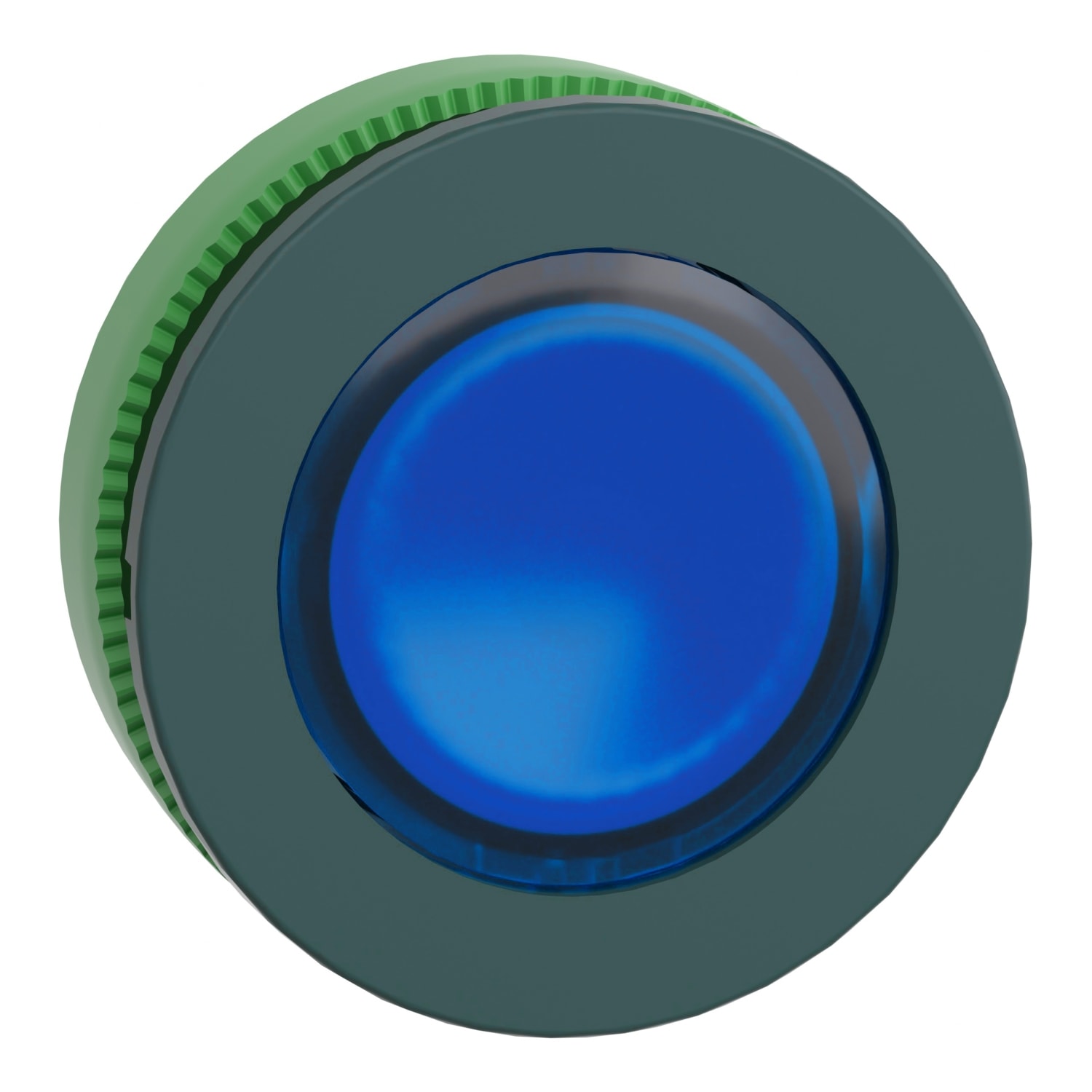 SCHNEIDER ELECTRIC - Testa pulsante luminoso blu filopannello Ø30 ad aggancio- per LED universale
