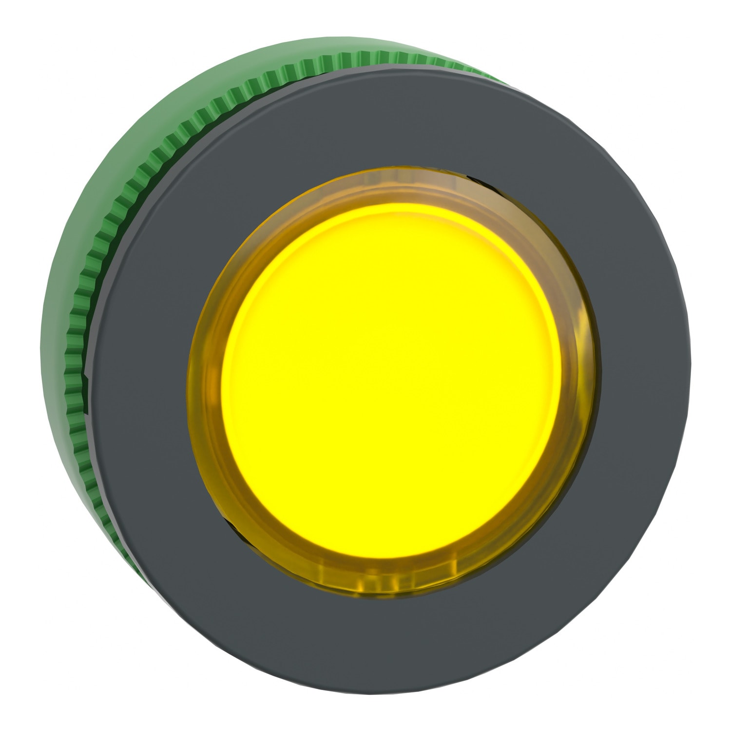 SCHNEIDER ELECTRIC - Testa pulsante luminoso giallo filopannello Ø30 ad aggancio