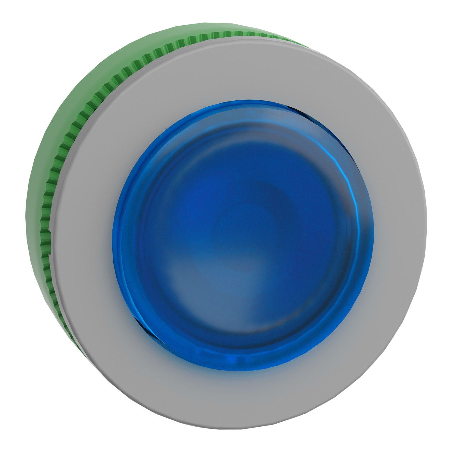 SCHNEIDER ELECTRIC - Testa pulsante luminoso blu aggancio filopannello- per LED universale- Ø30