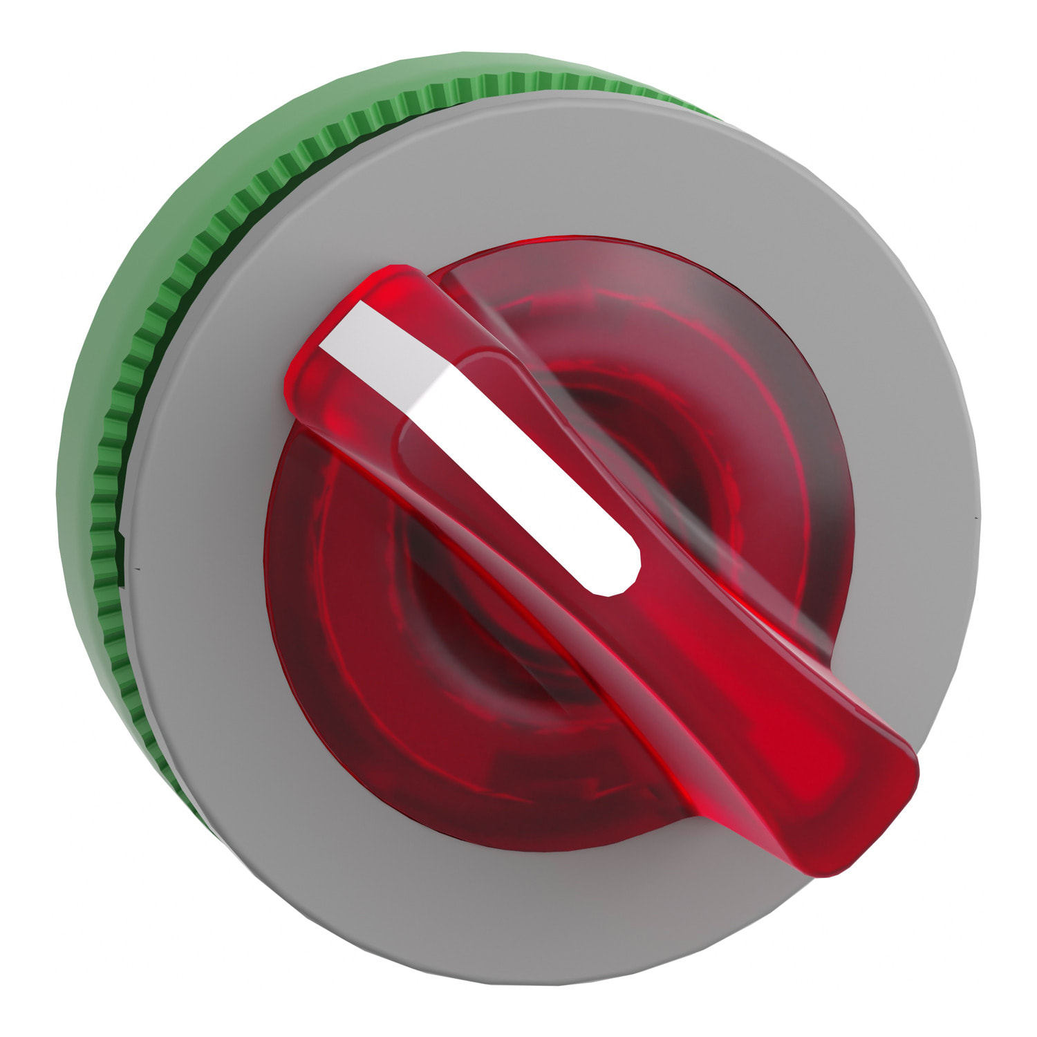 SCHNEIDER ELECTRIC - Testa selettore luminoso, Harmony XB5, filopannnello 30mm, plastica, leva rossa, per LED universale, 2 posizioni fisse, ghiera grigia