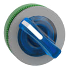SCHNEIDER ELECTRIC - Testa selettore luminoso, Harmony XB5, filopannnello 30mm, plastica, leva blu, per LED universale, 2 posizioni fisse, ghiera grigia