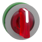 SCHNEIDER ELECTRIC - Testa selettore luminoso, Harmony XB5, filopannnello 30mm, plastica, leva rossa, per LED universale, 3 posizioni fisse, ghiera grigia