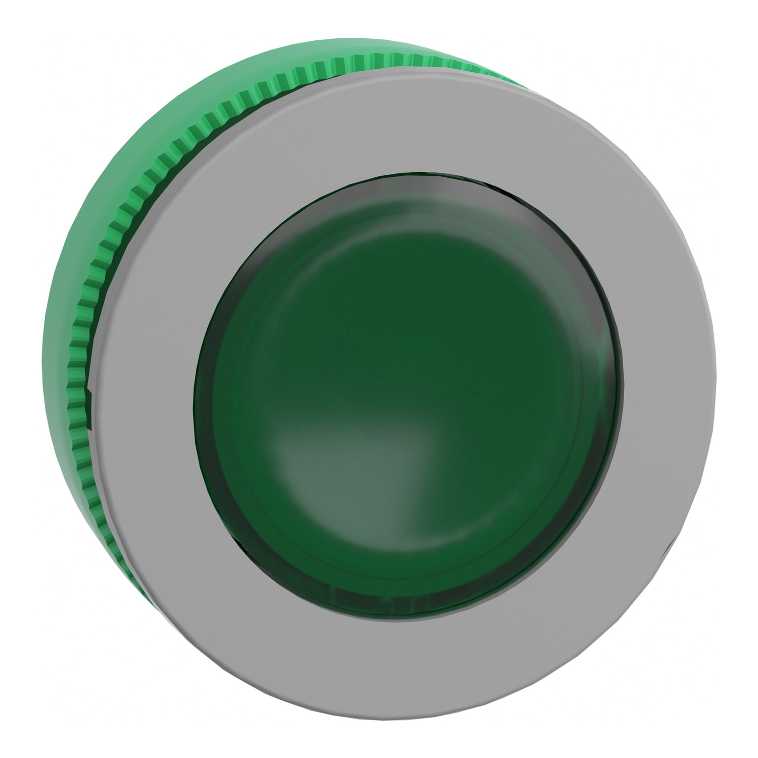 SCHNEIDER ELECTRIC - Testa lampada spia verde filopannello ghiera grigia- per LED universale- Ø30