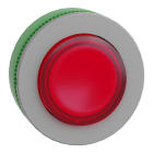 SCHNEIDER ELECTRIC - Testa pulsante luminoso rosso filopannello ghiera grigia- per LED universale- Ø30
