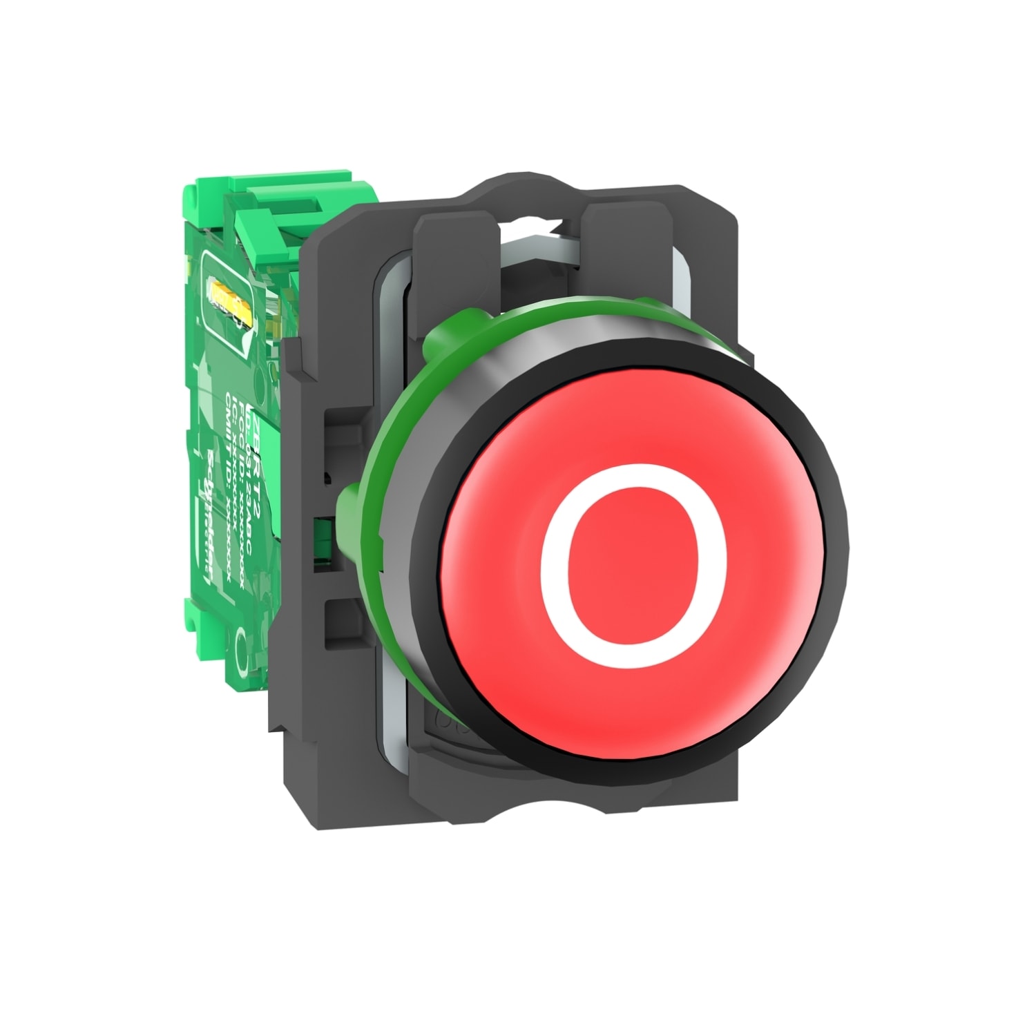 SCHNEIDER ELECTRIC - Pulsante trasmettitore completo ZB5R, capsula rossa, simbolo O
