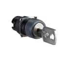 SCHNEIDER ELECTRIC - Testa selettore a chiave circolare Harmony XB6, 16mm 3 posizioni fisse, chiave 200, estrazione a sinistra