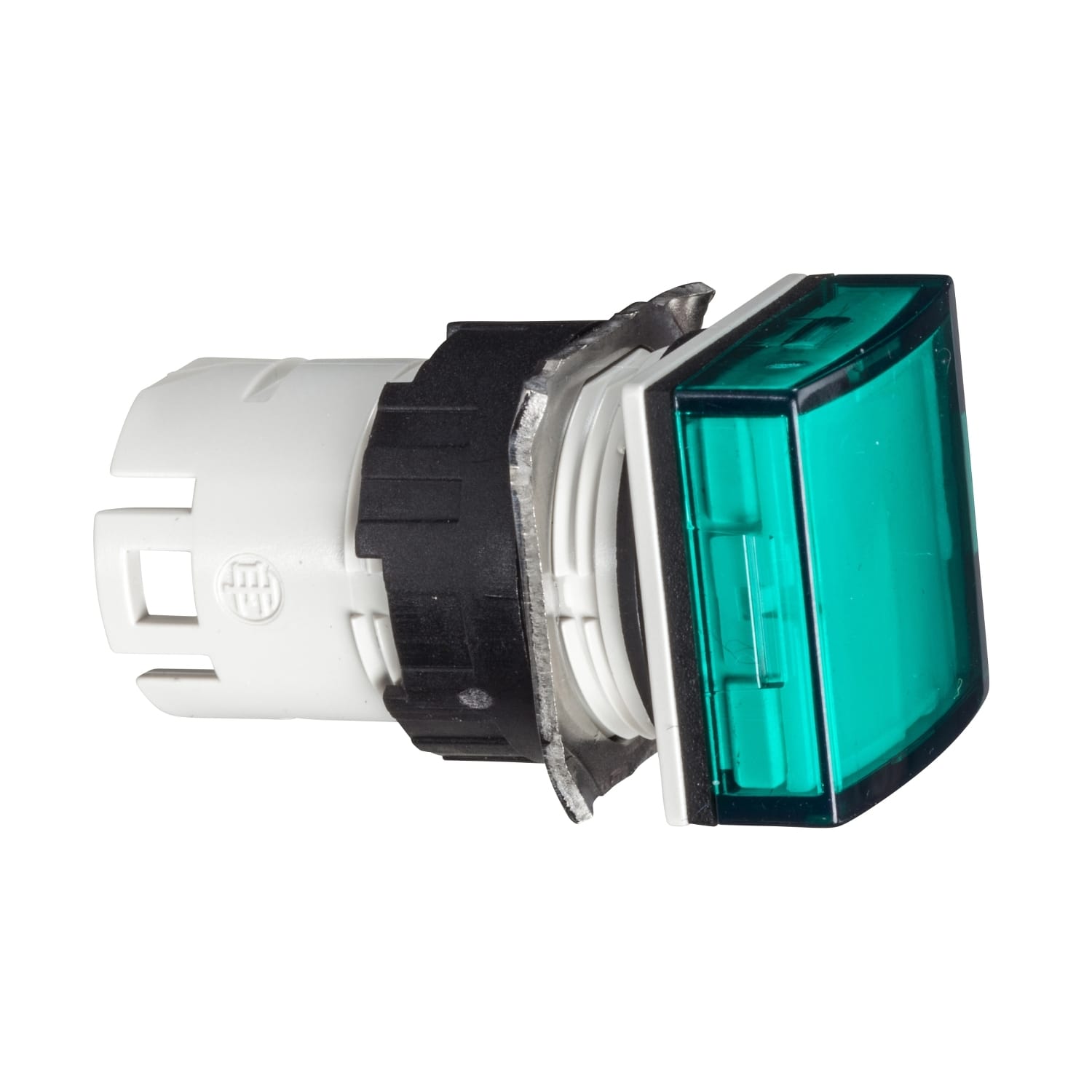 SCHNEIDER ELECTRIC - Testa lampada spia Ø16 - quadrata - gemma liscia verde