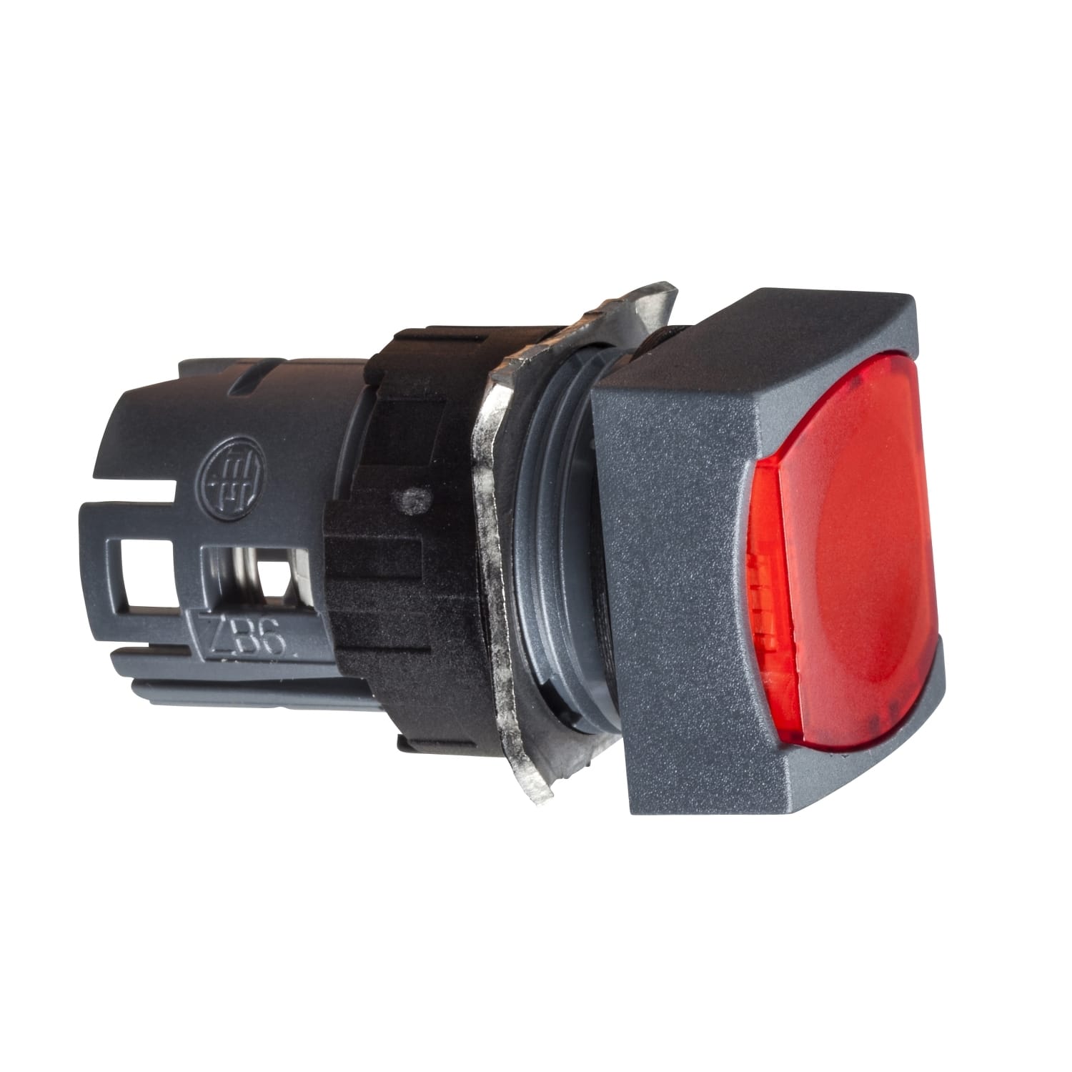 SCHNEIDER ELECTRIC - Testa pulsante luminoso quadrato Ø16 - filoghera - rosso