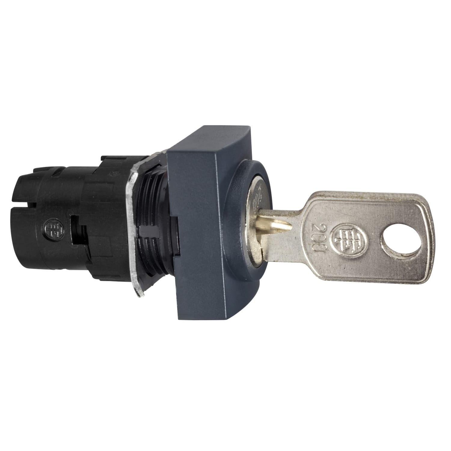SCHNEIDER ELECTRIC - Testa selettore a chiave rettangolare Harmony XB6, 16mm 2 posizioni fisse, chiave 200, estrazione in tutte