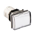 SCHNEIDER ELECTRIC - Testa lampada spia Ø16 - rettangolare - 5 colori - gemma liscia bianca
