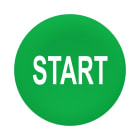SCHNEIDER ELECTRIC - Capsula verde - c/marcatura start - bianca - per pulsante filoghiera circolare - [prezzo per 100 pz]