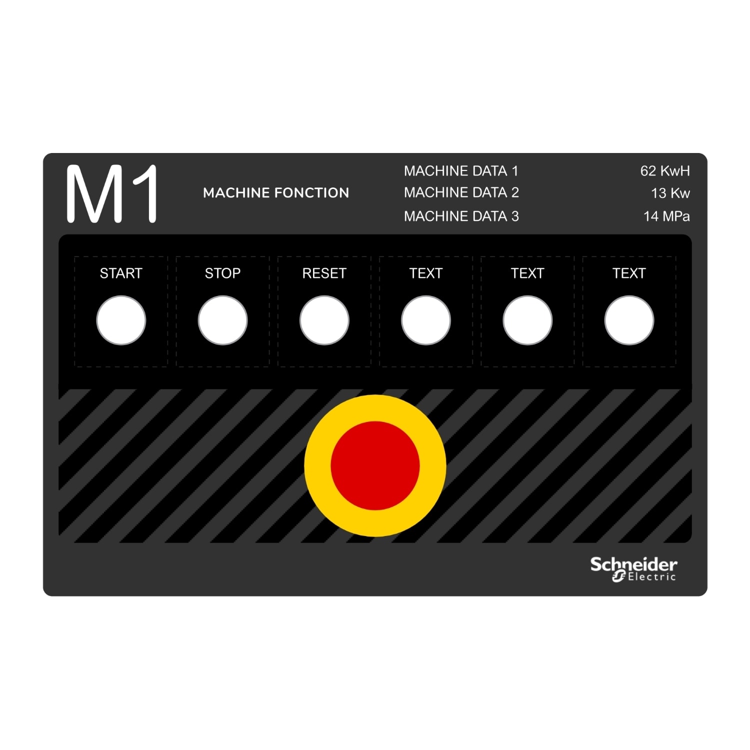 SCHNEIDER ELECTRIC - Harmony XB4, Harmony XB5, etichetta adesiva, 300x200 personalizzata