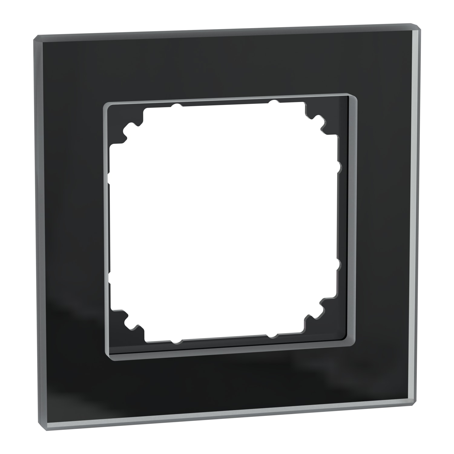 SCHNEIDER ELECTRIC - CORNICE M-ELEGANCE SING.VETRO NERO