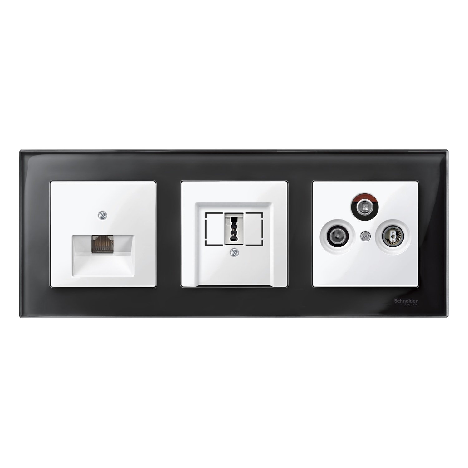 SCHNEIDER ELECTRIC - Piastra serie civile, SpaceLogic KNX, Interruttori Merten System M, Bianco