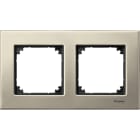 SCHNEIDER ELECTRIC - CORNICE M-ELEGANCE, DOPPIA, METALLO, TIT