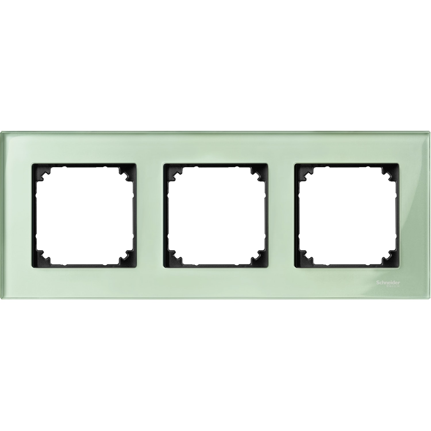 SCHNEIDER ELECTRIC - Cornice M-Elegance, tripla, vetro, verde