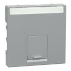 SCHNEIDER ELECTRIC - PLACCA CENTRALE SING PRESE DATI ALLUMIN