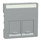 SCHNEIDER ELECTRIC - Piastra serie civile, SpaceLogic KNX, Interruttori Merten System M, Alluminio