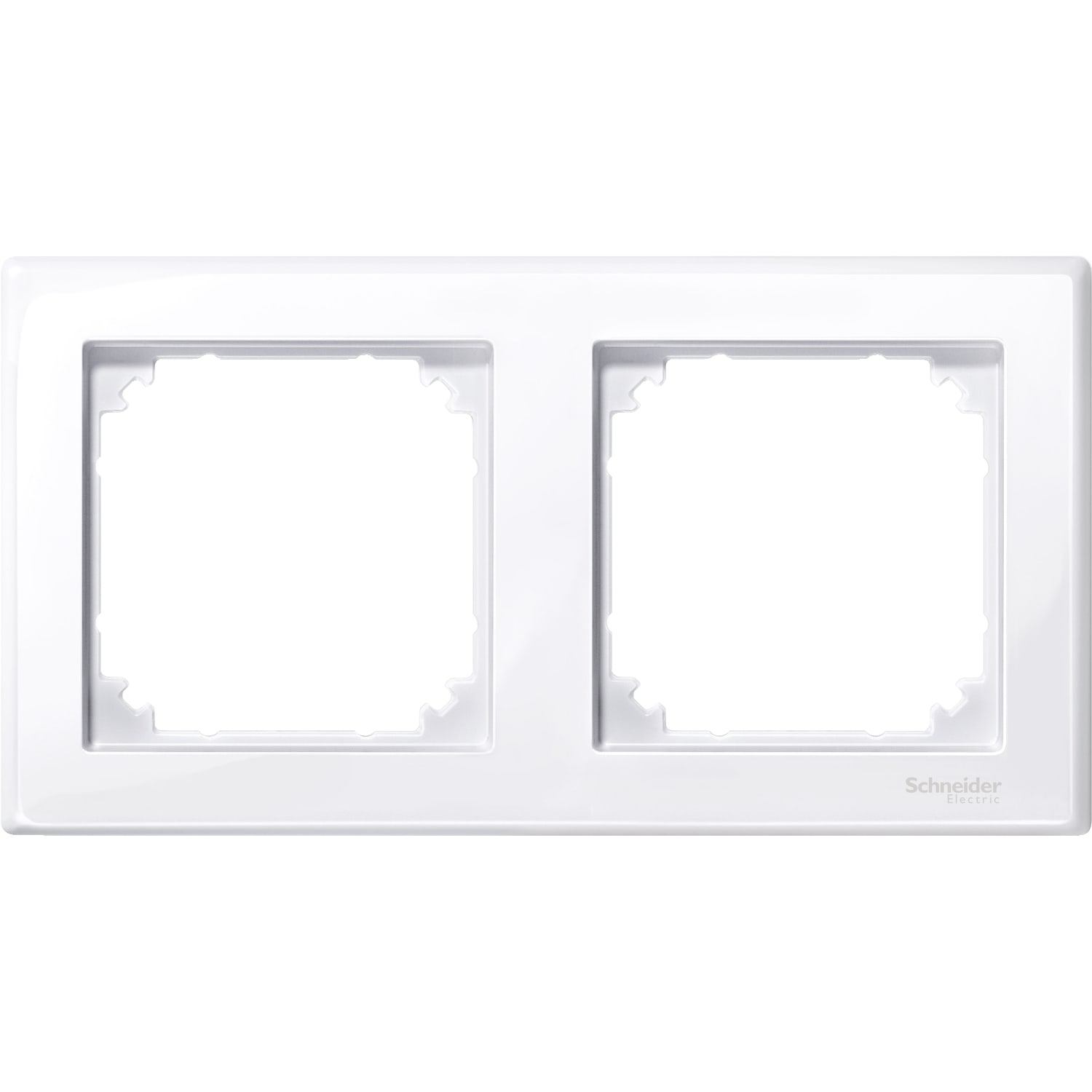 SCHNEIDER ELECTRIC - Cornice M-SMART, doppia, bianco attivo b