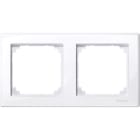SCHNEIDER ELECTRIC - Cornice M-SMART, doppia, bianco attivo b