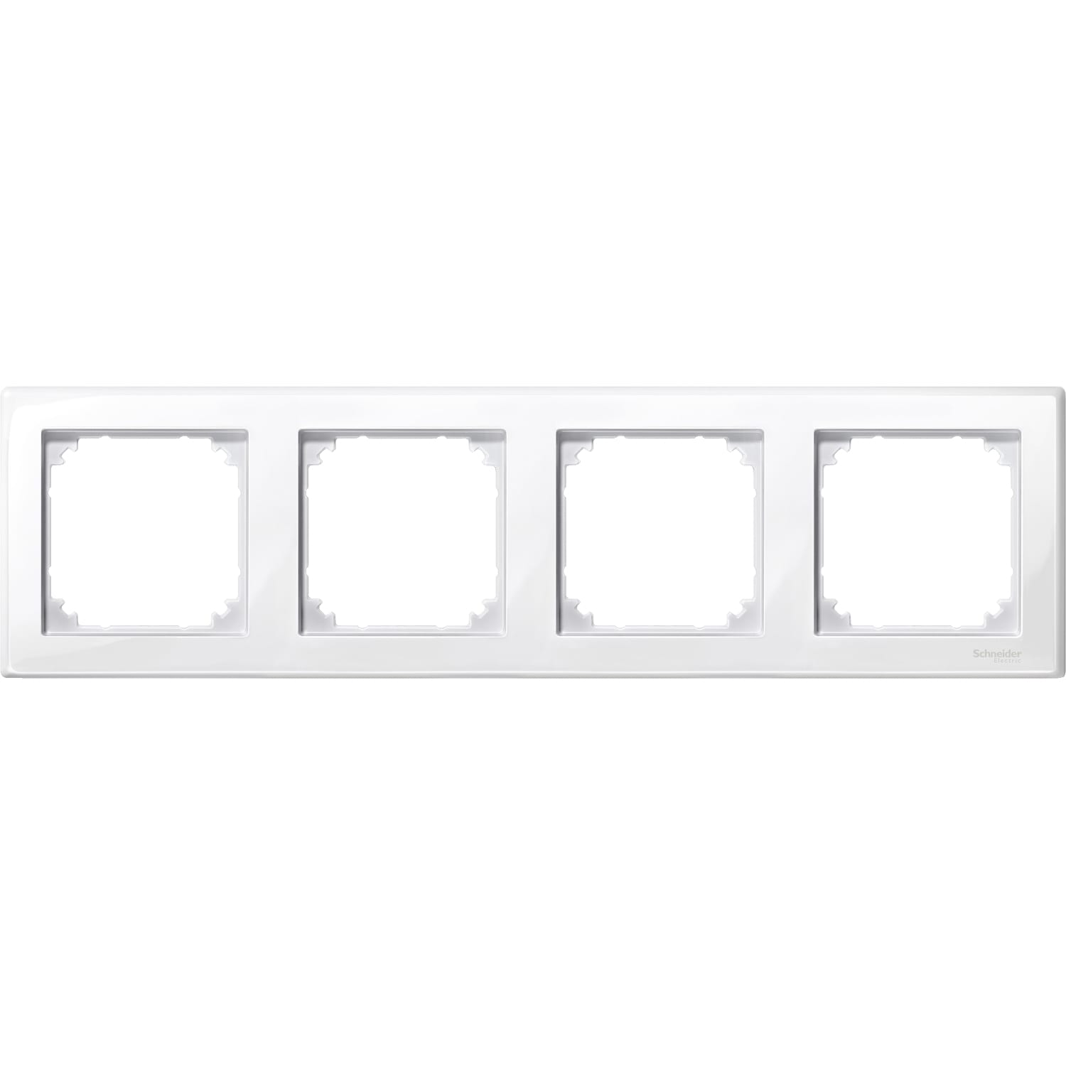 SCHNEIDER ELECTRIC - Cornice Serie civile, SpaceLogic KNX, Interruttori Merten System M, M_SMART Bianco Brillante Quadrupla