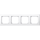 SCHNEIDER ELECTRIC - Cornice Serie civile, SpaceLogic KNX, Interruttori Merten System M, M_SMART Bianco Brillante Quadrupla