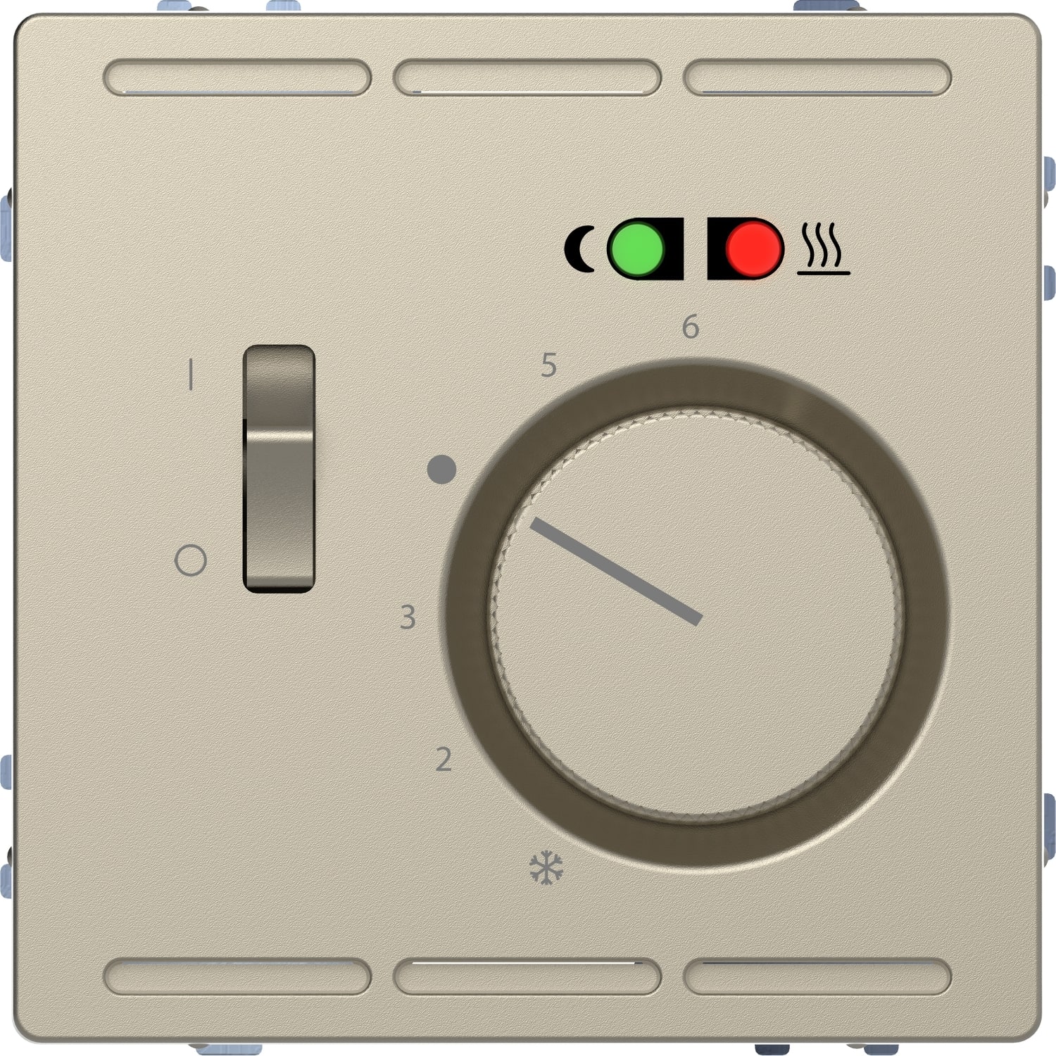SCHNEIDER ELECTRIC - Termostato 230V con interruttore e piastra centrale, sahara, System Desing