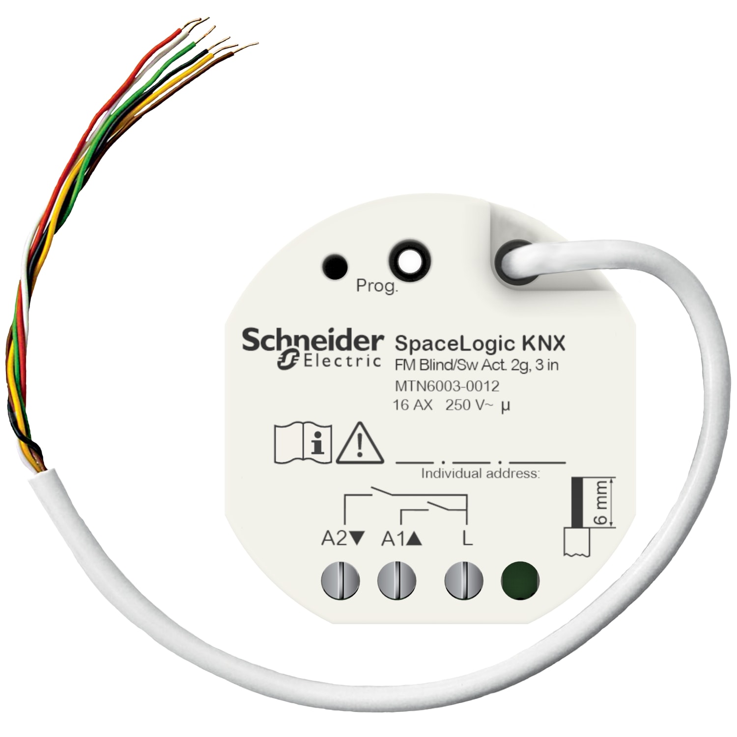 SCHNEIDER ELECTRIC - Attuatore Commutazione/Veneziane SpaceLogic KNX da incasso 2x16A 3in, KNX Secure