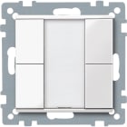 SCHNEIDER ELECTRIC - Pulsantiera multifunzione doppia plus, bianco polare, SystemM