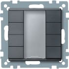 SCHNEIDER ELECTRIC - Pulsantiera multifunzione quadrupla plus, antracite, SystemM