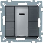 SCHNEIDER ELECTRIC - Pulsantiera multifunzione quadrupla con IR plus, antracite, SystemM