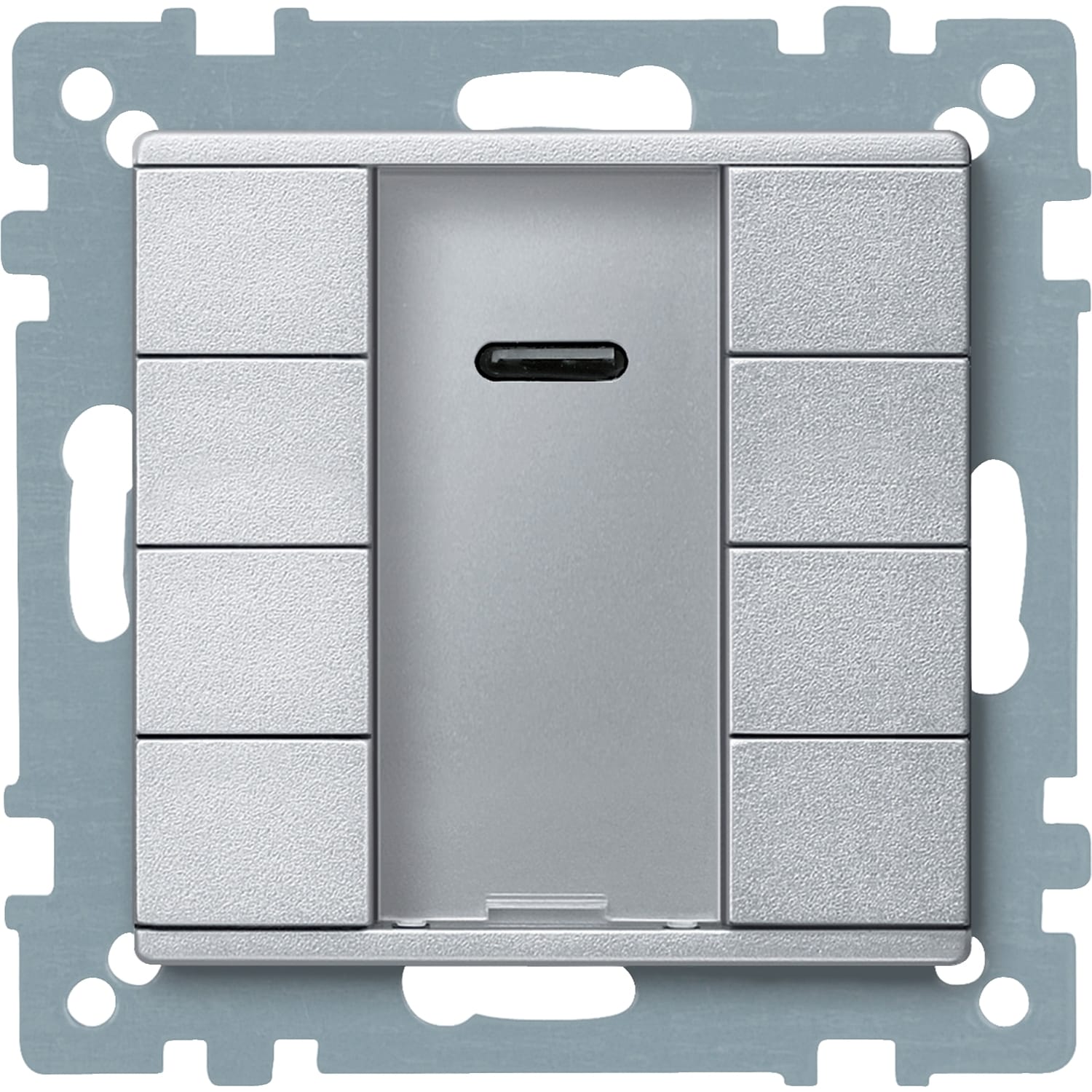 SCHNEIDER ELECTRIC - Pulsantiera multifunzione quadrupla con IR plus, alluminio, SystemM