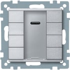 SCHNEIDER ELECTRIC - Pulsantiera multifunzione quadrupla con IR plus, alluminio, SystemM