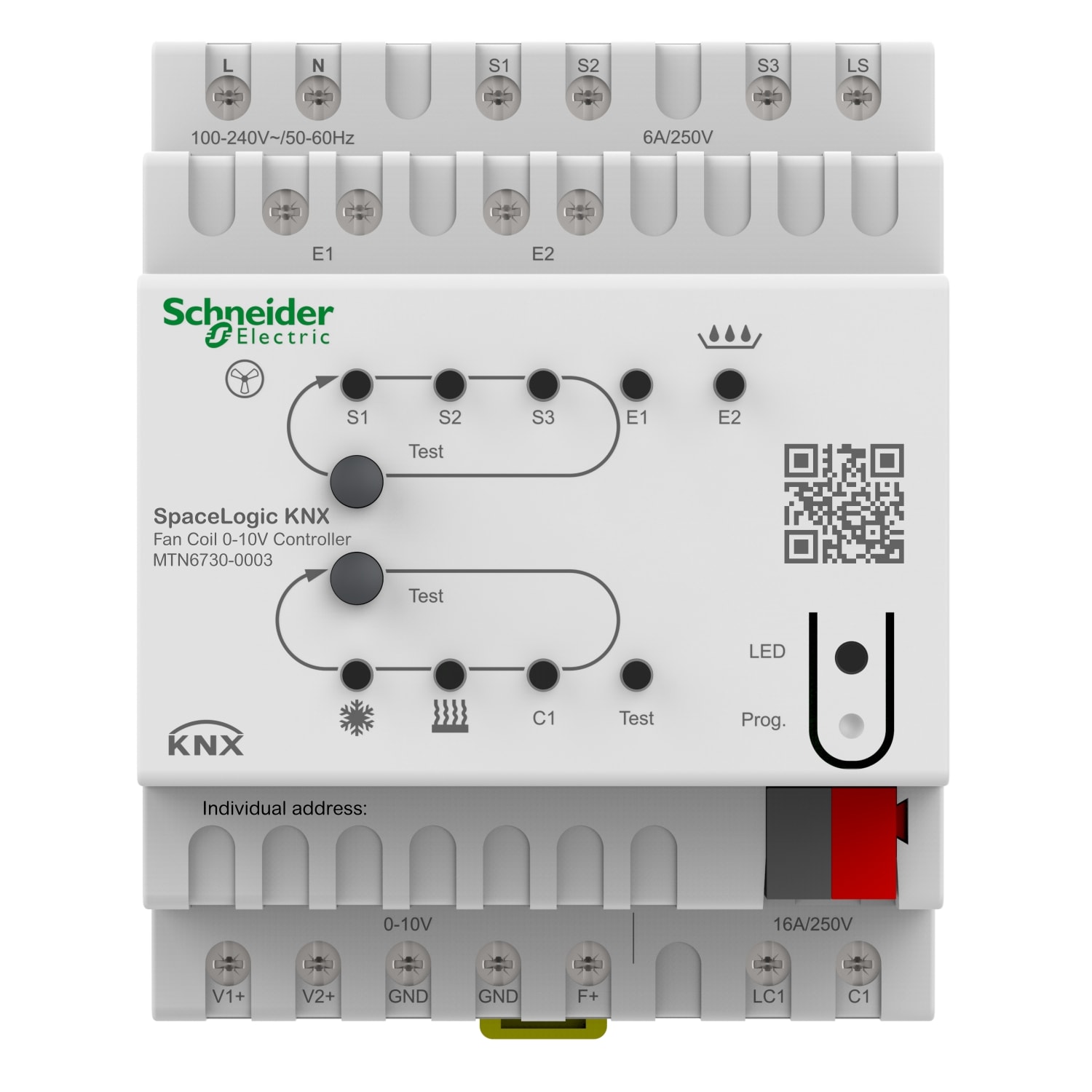SCHNEIDER ELECTRIC - Attuatore Fan Coil 0-10V SpaceLogic KNX