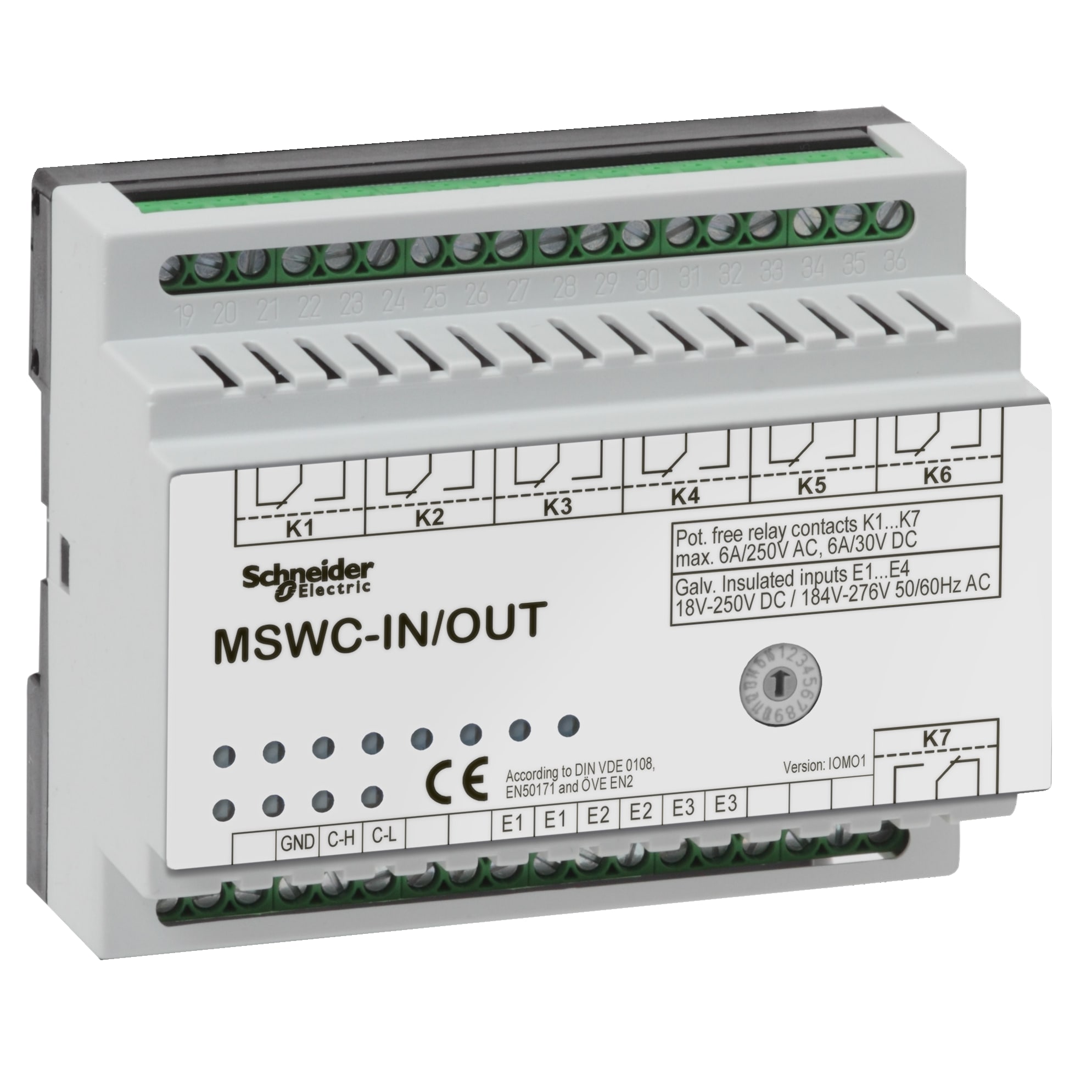 SCHNEIDER ELECTRIC - Exiway Power Control, modulo segnalazione dello stato del sistema, MSWC-IN / OUT