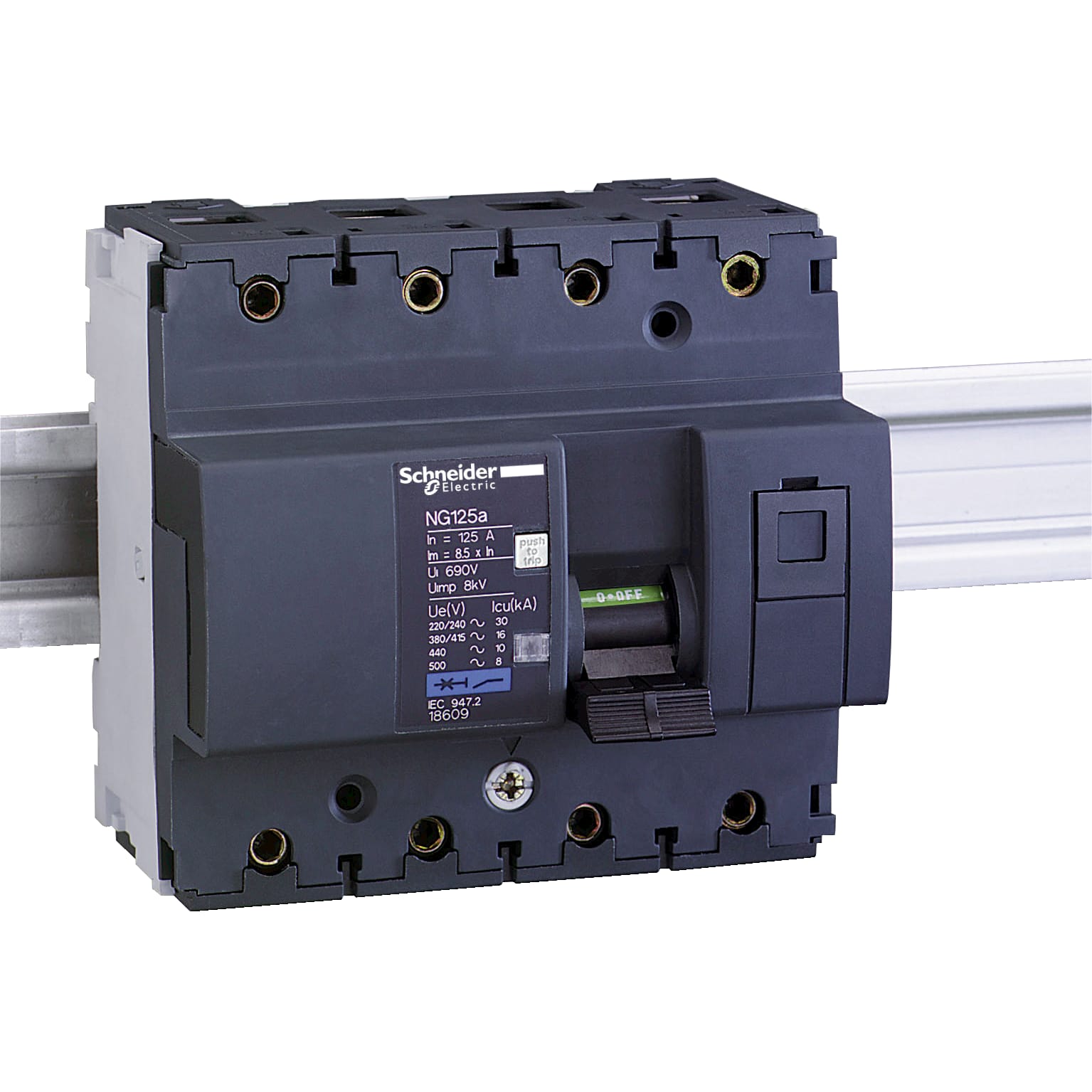 SCHNEIDER ELECTRIC - Interruttore magnetotermico NG125a 4P C 80A 16kA