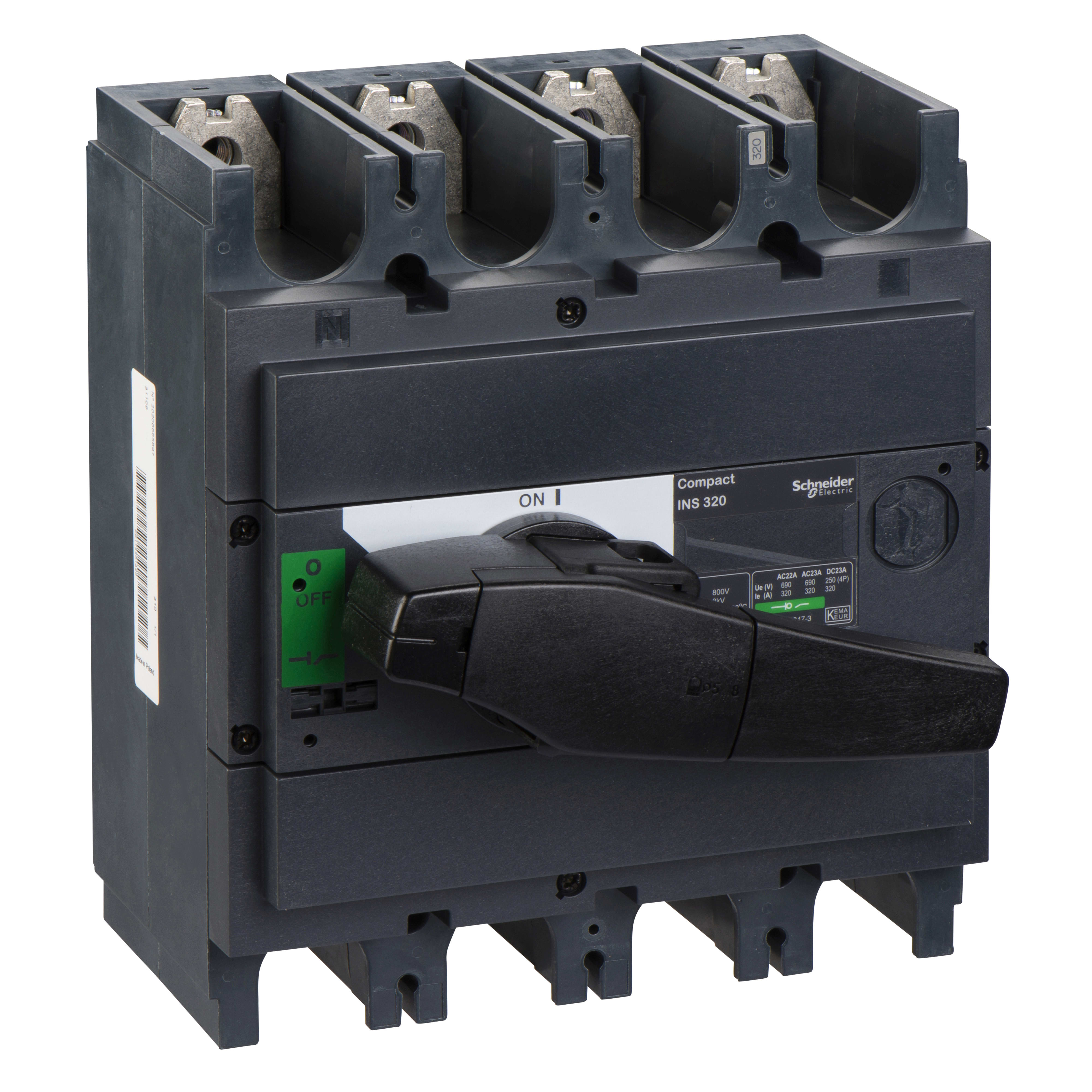 SCHNEIDER ELECTRIC - Interruttore / sezionatore Compact INS320 - 320 A - 4 poli