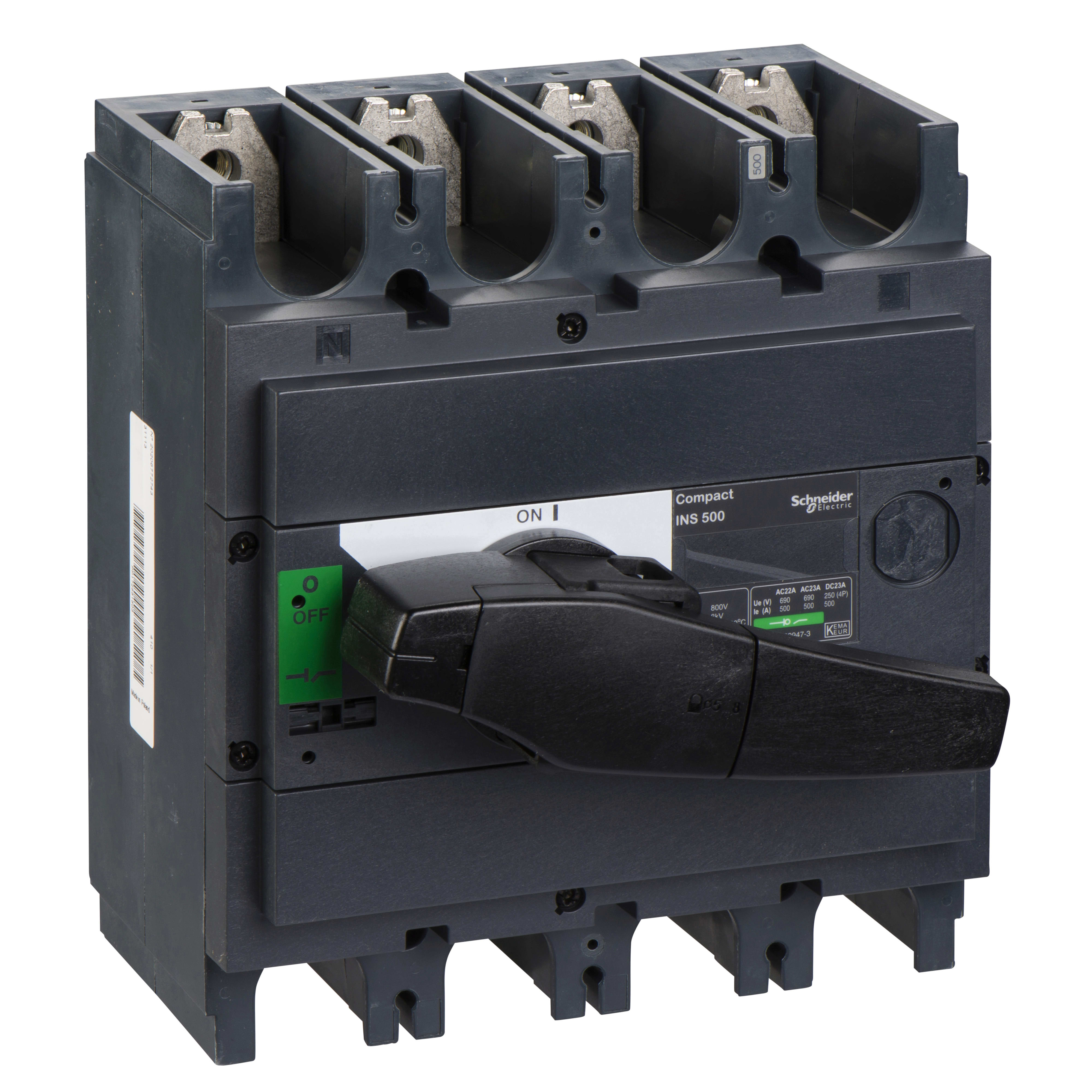 SCHNEIDER ELECTRIC - Interruttore / sezionatore Compact INS500 - 500 A - 4 poli