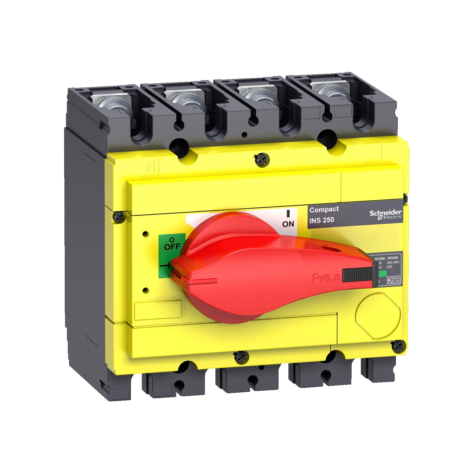 SCHNEIDER ELECTRIC - Interruttore / sezionatore Compact INS250 - 160 A - 4 poli - comando emergenza