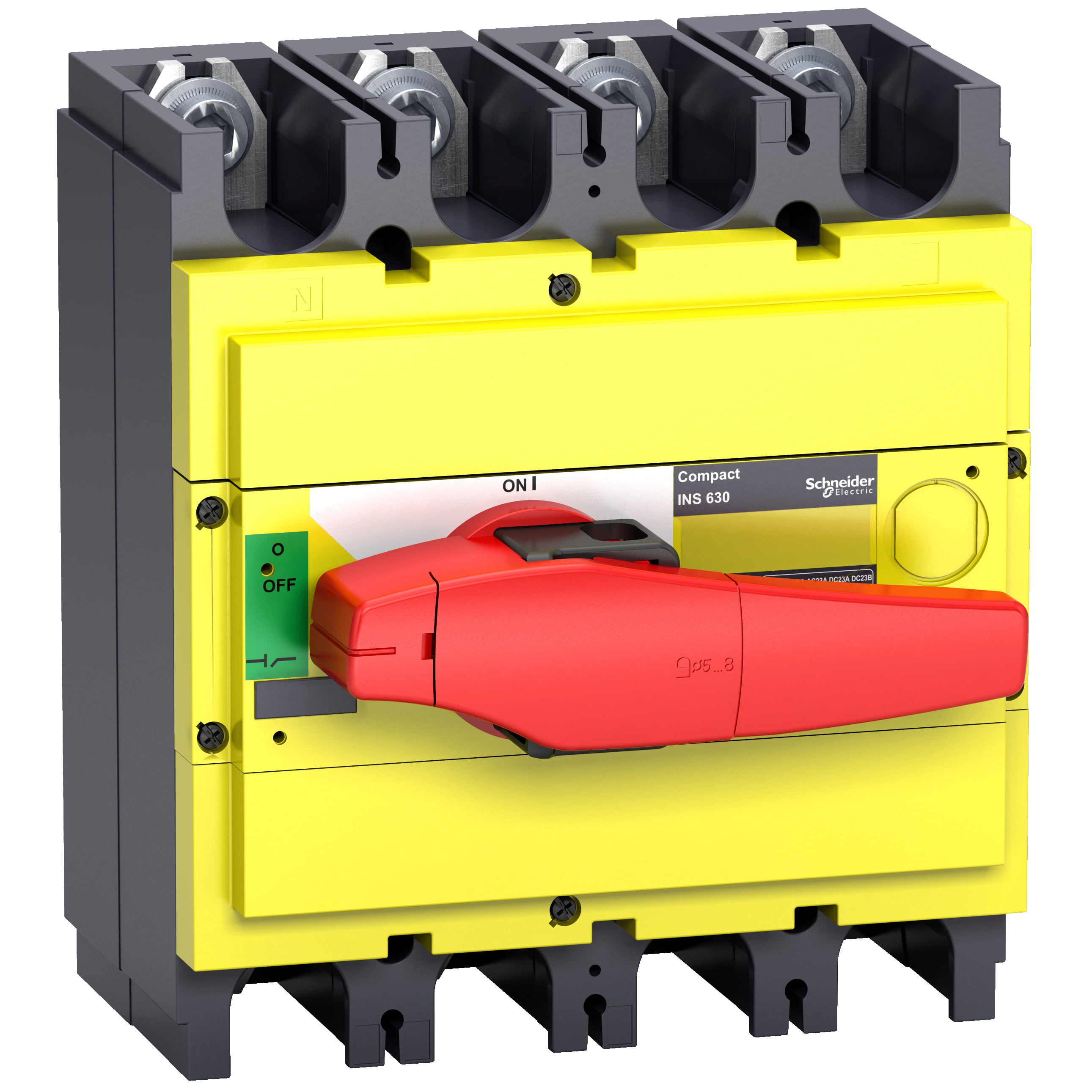 SCHNEIDER ELECTRIC - Interruttore / sezionatore Compact INS630 - 630 A - 4 poli - comando emergenza
