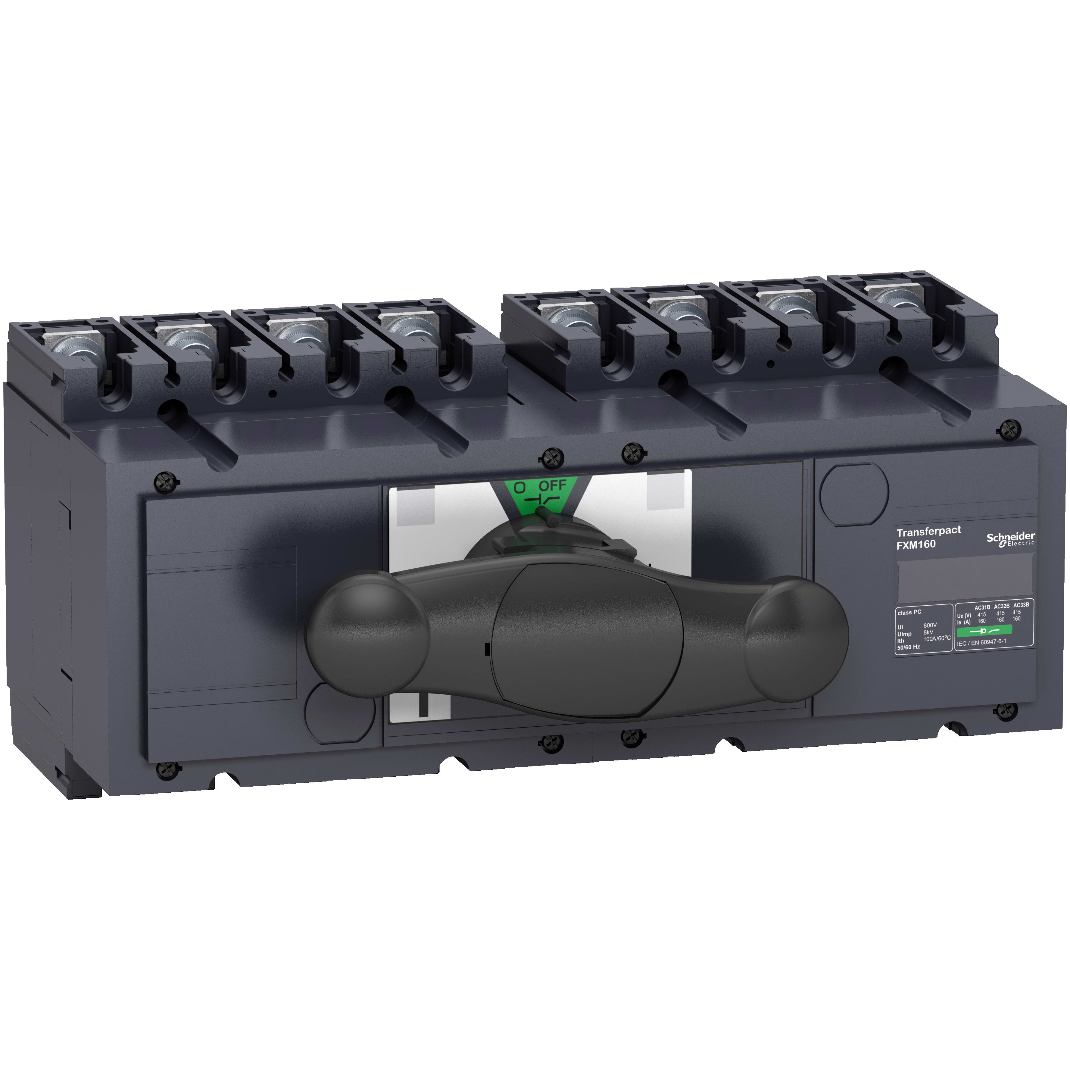 SCHNEIDER ELECTRIC - Commutatore sorgente manuale Interpact INS250 - 4 poli - 160 A