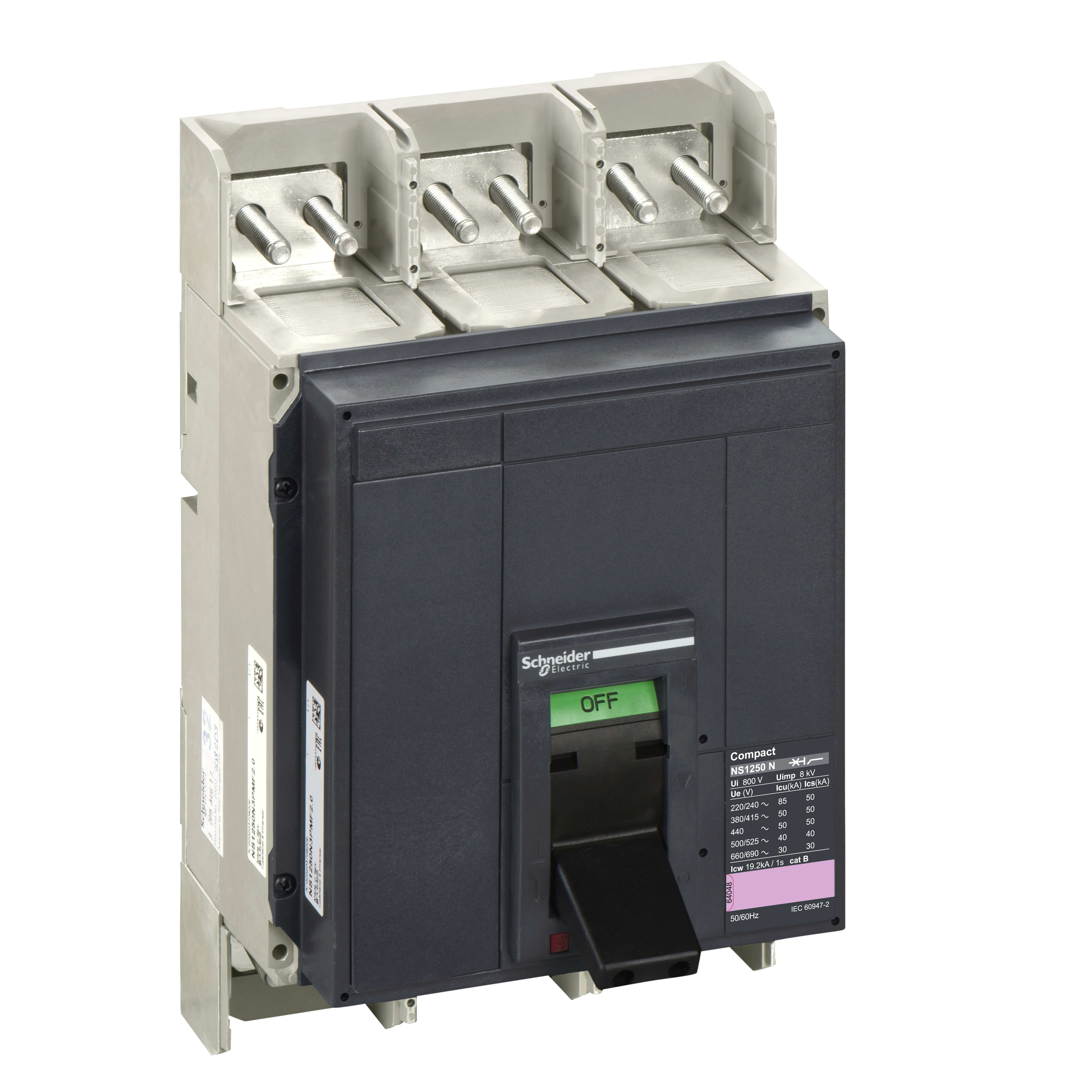 SCHNEIDER ELECTRIC - Interruttore Compact NS1250N - 1250 A - 3 poli - Fisso - S/sganciatore