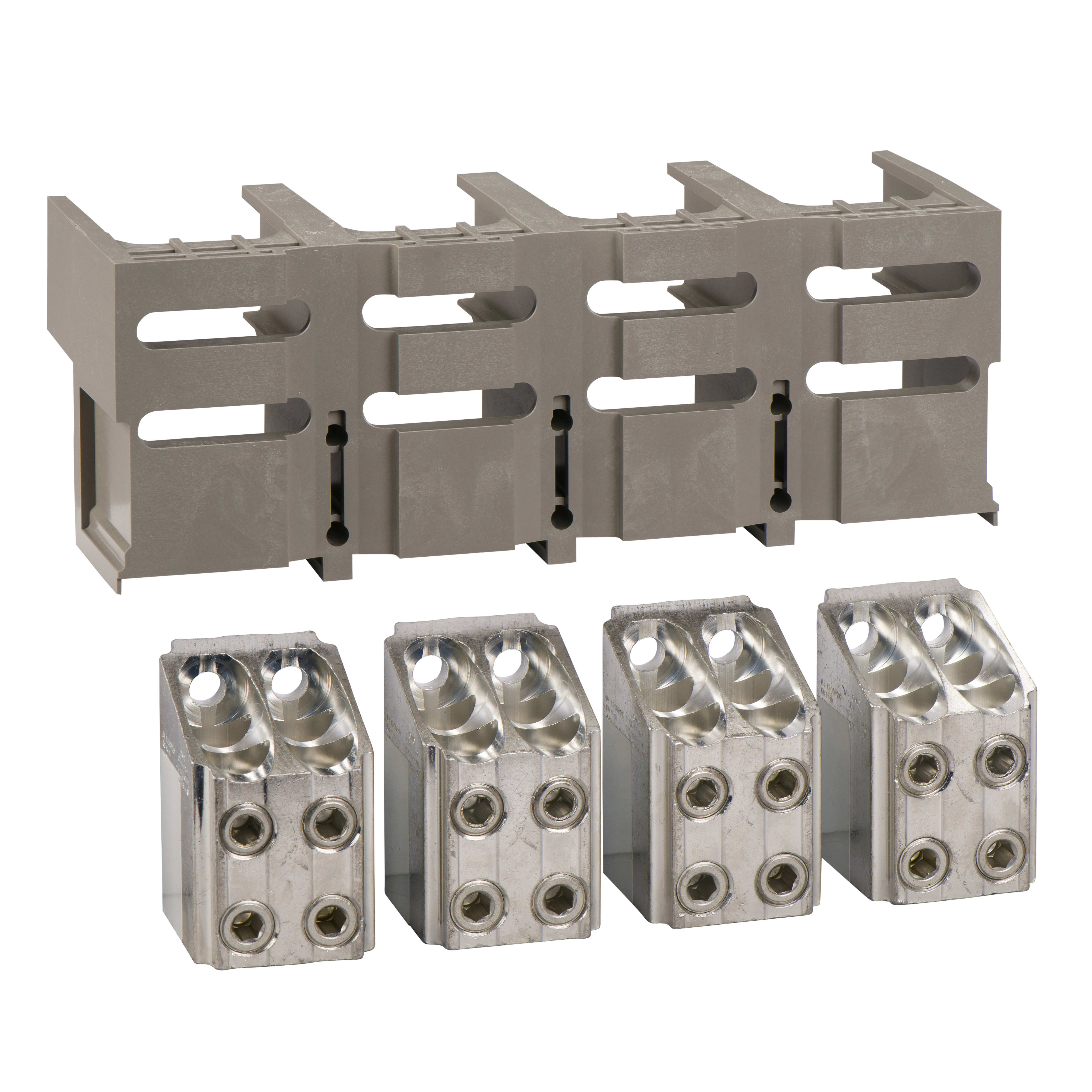 SCHNEIDER ELECTRIC - 4 connettori - Per 4 x 240 mm² - Cavi nudi e 1 copriconnettore