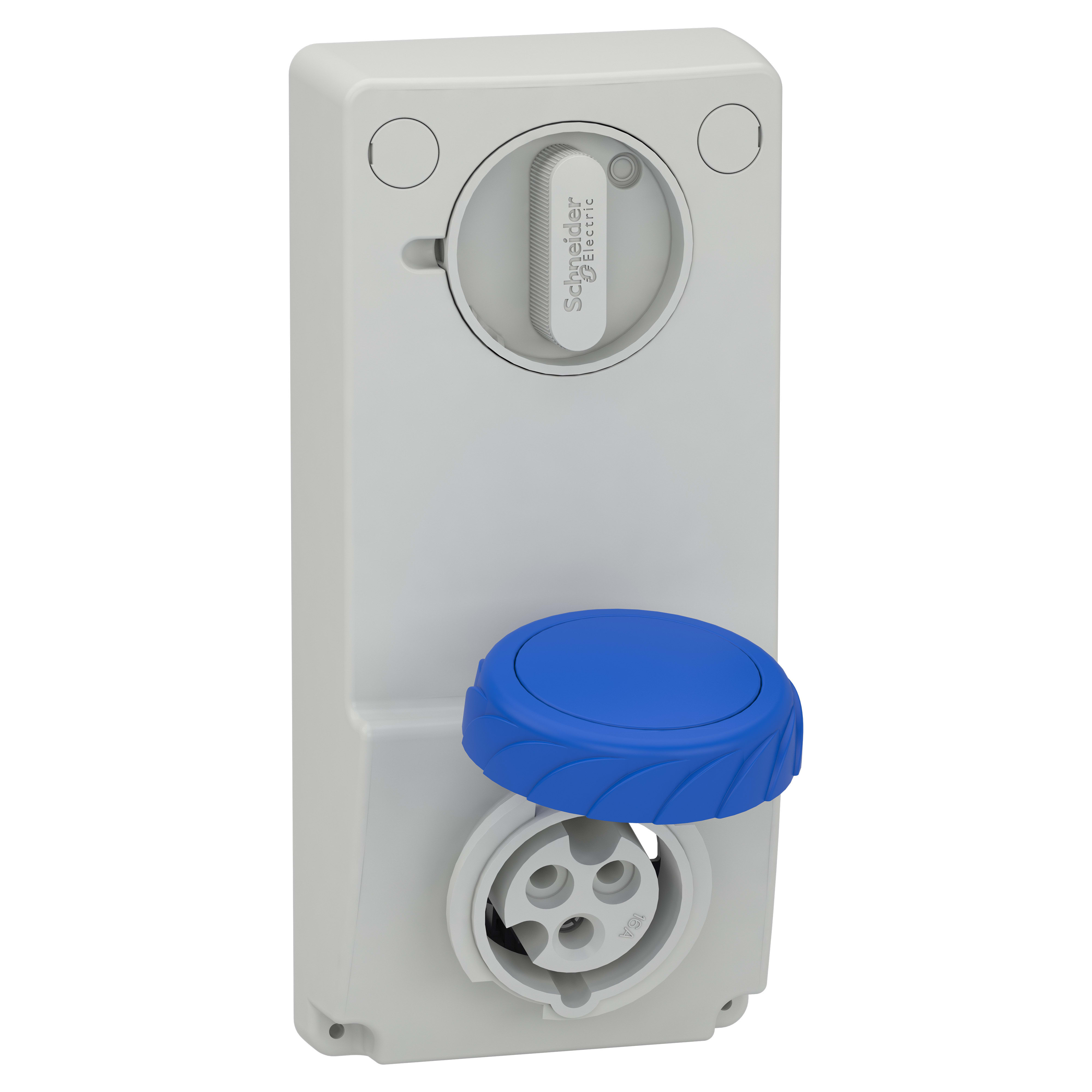 SCHNEIDER ELECTRIC - Presa da incasso interbloccata Unika IP65 16A 220V 2P+T