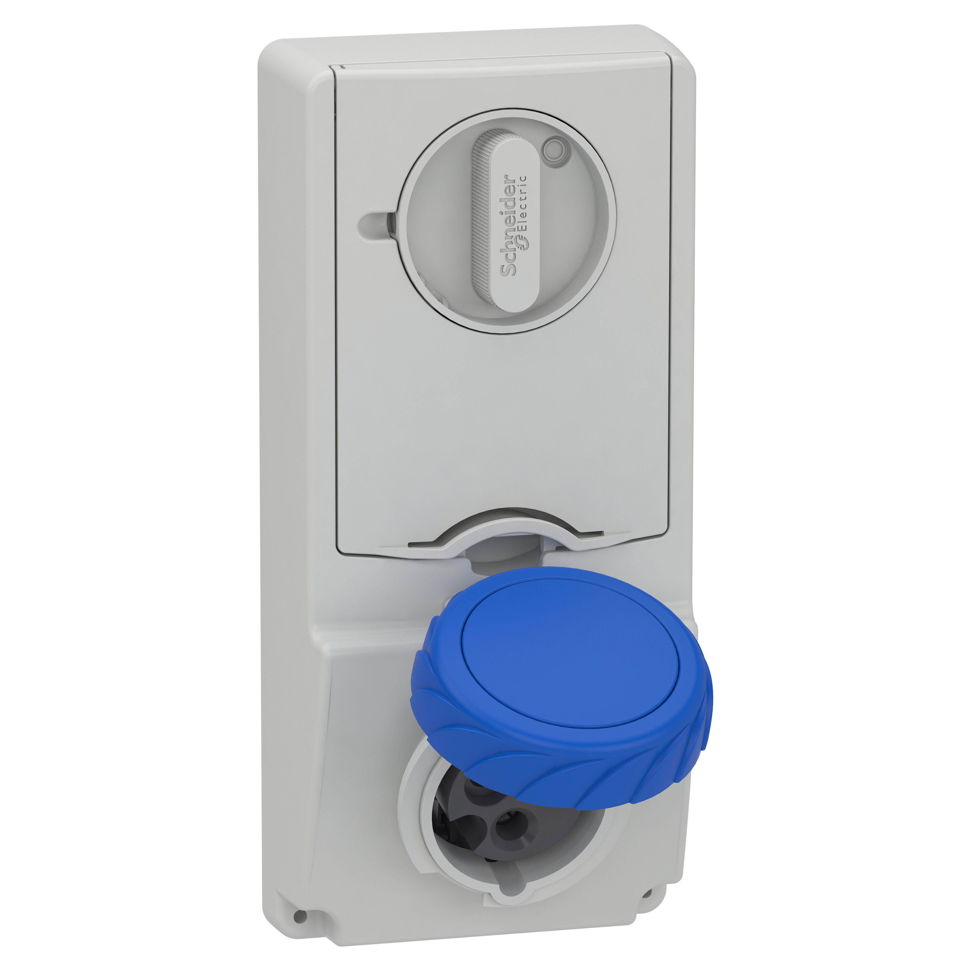 SCHNEIDER ELECTRIC - Presa da incasso interbloccata con fusibile Unika IP65 16A 220V 2P+T
